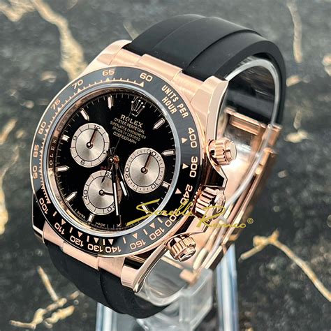 rolex daytona oro quadrante nero|Orologio Rolex Cosmograph Daytona in oro Everose 18 ct.